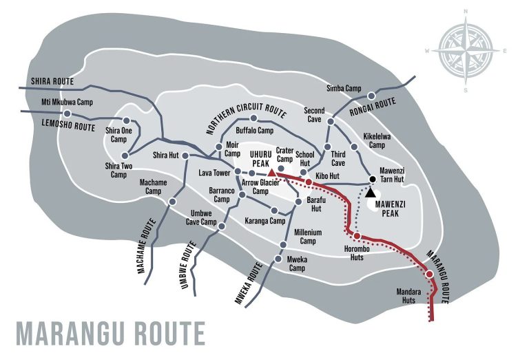 Marangu-Route-Map